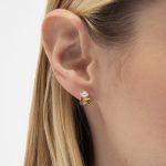 Σκουλαρίκια καρφωτά από ασήμι 925 με Swarovski πέτρες - Image 2