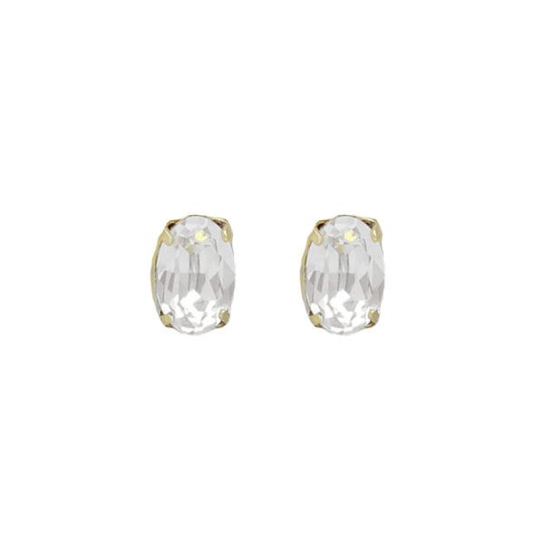 Σκουλαρίκια καρφωτά από ασήμι 925 με Swarovski πέτρες