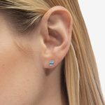 Σκουλαρίκια καρφωτά από ασήμι 925 με Swarovski πέτρες - Image 2