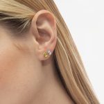 Σκουλαρίκια καρφωτά από ασήμι 925 με Swarovski πέτρες - Image 2