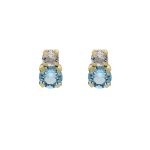 Σκουλαρίκια καρφωτά από ασήμι 925 με Swarovski πέτρες