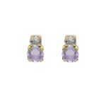 Σκουλαρίκια καρφωτά  από ασήμι 925 με Swarovski πέτρες