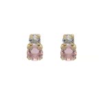 Σκουλαρίκια καρφωτά από ασήμι 925 με Swarovski πέτρες