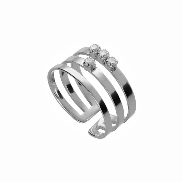 Δαχτυλίδι από ασήμι 925 με Swarovski πέτρες
