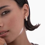 Σκουλαρίκια καρφωτά  από ασήμι 925 με μαργαριτάρι - Image 2