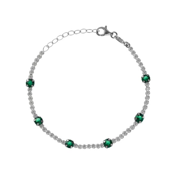 Βραχιόλι ριβιέρα από ασήμι 925 με Swarovski πέτρες