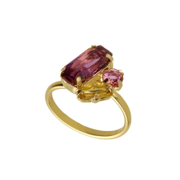 Δαχτυλίδι από ασήμι 925 με Swarovski πέτρες