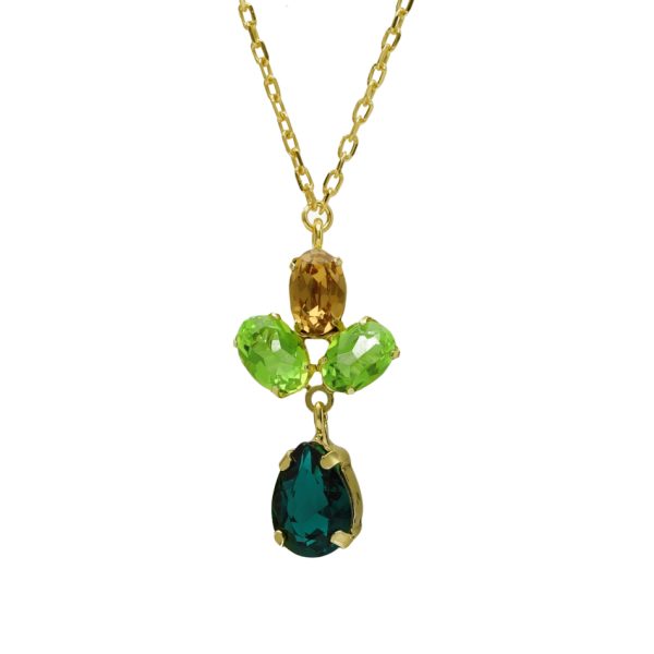 Κολιέ από ασήμι 925 με Swarovski πέτρες