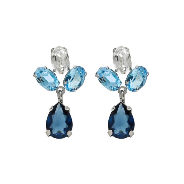 Σκουλαρίκια από ασήμι 925 με Swarovski πέτρες