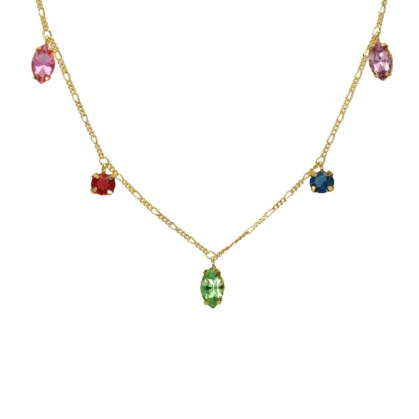 Κολιέ από ασήμι 925 με Swarovski πέτρες