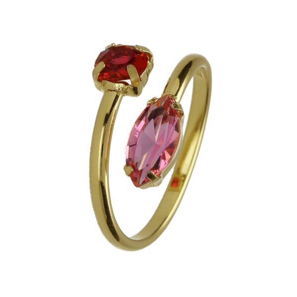 Δαχτυλίδι από ασήμι 925 με Swarovski πέτρες