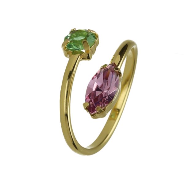 Δαχτυλίδι από ασήμι 925 με Swarovski πέτρες