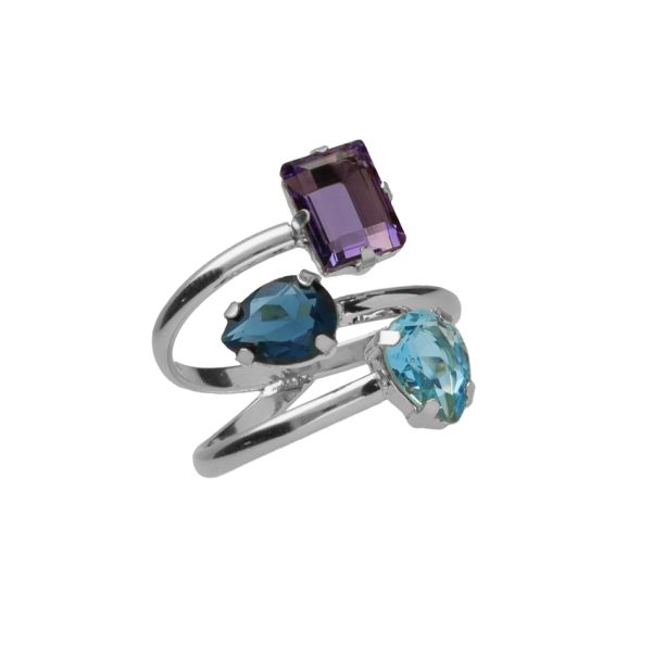 Δαχτυλίδι από ασήμι 925 με Swarovski πέτρες