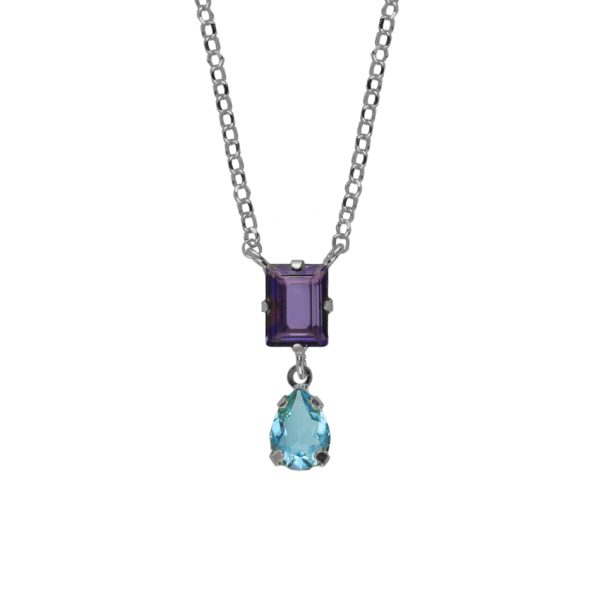 Κολιέ από ασήμι 925 με Swarovski πέτρες