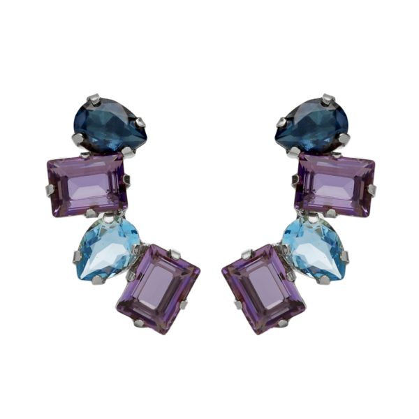 Σκουλαρίκια από ασήμι 925 με Swarovski πέτρες