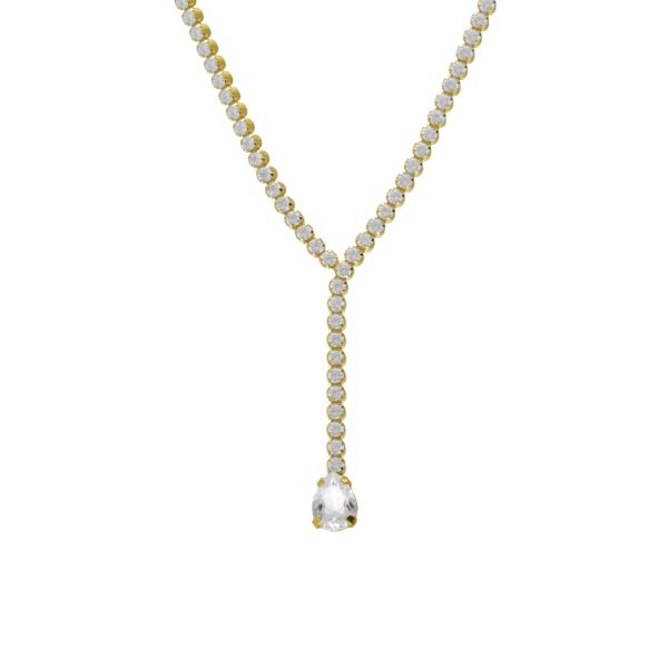Κολιέ από ασήμι 925 με Swarovski πέτρες και ζιργκόν