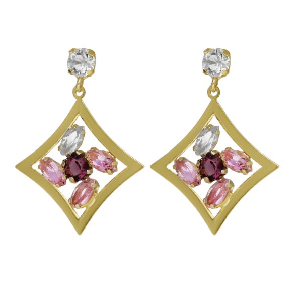 Σκουλαρίκια από ασήμι 925 με Swarovski πέτρες
