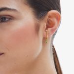 Σκουλαρίκια καρφωτά από ασήμι 925 με Swarovski πέτρες - Image 2