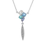 Κολιέ από ασήμι 925 με Swarovski πέτρες