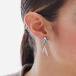 Σκουλαρίκια από ασήμι 925 με Swarovski πέτρες - Image 2