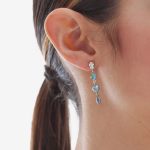 Σκουλαρίκια από ασήμι 925 με Swarovski πέτρες - Image 2