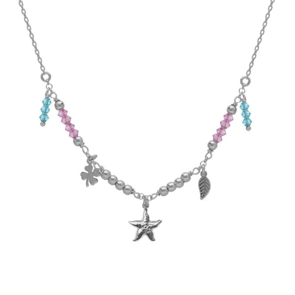 Κολιέ από ασήμι 925 με Swarovski πέτρες