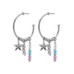 Σκουλαρίκια κρίκοι από ασήμι 925 με Swarovski πέτρες