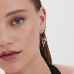 Σκουλαρίκια κρίκοι από ασήμι 925 με Swarovski πέτρες - Image 2