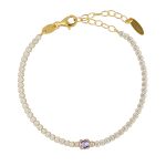 Βραχιόλι ριβιέρα από ασήμι 925 με Swarovski πέτρες