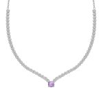 Κολιέ ριβιέρα από ασήμι 925 με Swarovski πέτρες