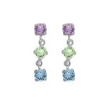 Σκουλαρίκια από ασήμι 925 με Swarovski πέτρες