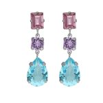 Σκουλαρίκια από ασήμι 925 με Swarovski πέτρες