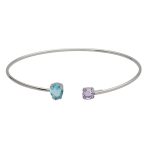 Βραχιόλι χειροπέδα από ασήμι 925 με Swarovski πέτρες