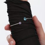 Βραχιόλι χειροπέδα από ασήμι 925 με Swarovski πέτρες - Image 2