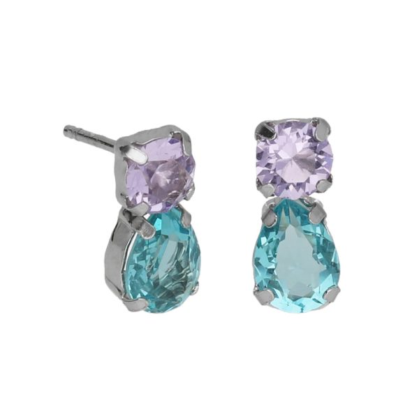 Σκουλαρίκια από ασήμι 925 με Swarovski πέτρες