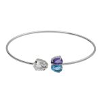 Βραχιόλι χειροπέδα από ασήμι 925 με Swarovski πέτρες