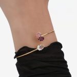Βραχιόλι χειροπέδα από ασήμι 925 με Swarovski πέτρες - Image 2