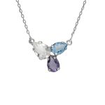 Κολιέ από ασήμι 925 με Swarovski πέτρες