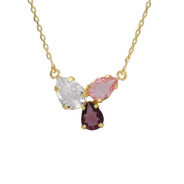 Κολιέ από ασήμι 925 με Swarovski πέτρες