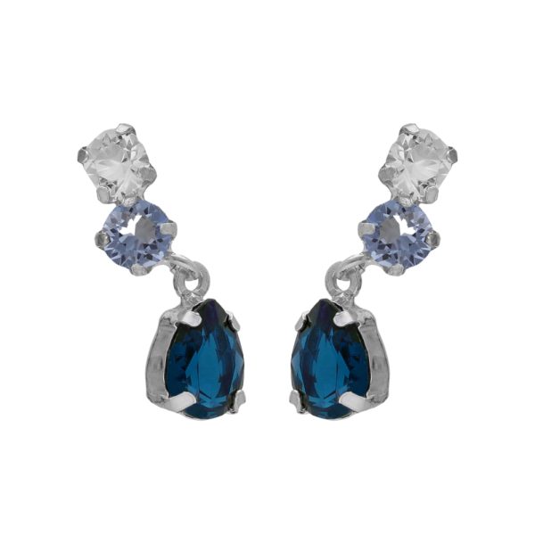 Σκουλαρίκια από ασήμι 925 με Swarovski πέτρες