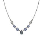 Κολιέ από ασήμι 925 με Swarovski πέτρες