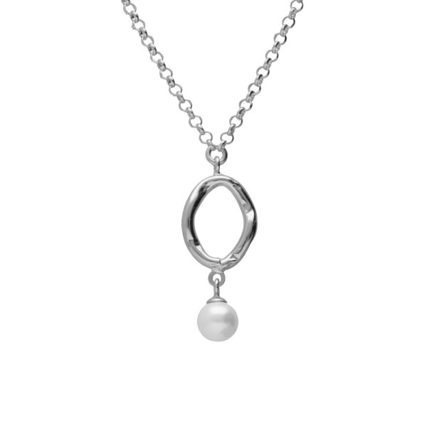 Κολιέ από ασήμι 925 με μαργαριτάρι