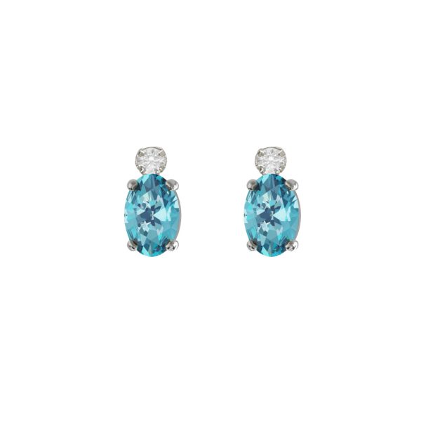 Σκουλαρίκια από ασήμι 925 με Swarovski πέτρες και ζιργκόν