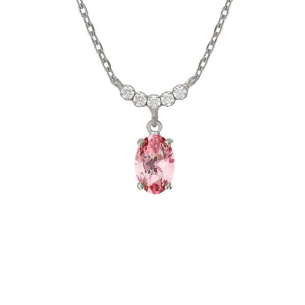 Κολιέ από ασήμι 925 με Swarovski πέτρες και ζιρκόν