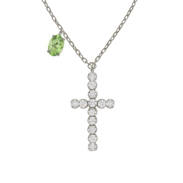 Σταυρός από ασήμι 925 με Swarovski πέτρες και ζιρκόν