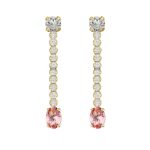 Σκουλαρίκια από ασήμι 925 με Swarovski πέτρες και ζιργκόν