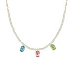 Κολιέ από ασήμι 925 με Swarovski πέτρες και ζιρκόν