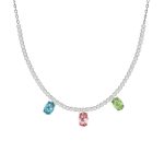 Κολιέ από ασήμι 925 με Swarovski πέτρες και ζιρκόν