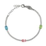 Βραχιόλι από ασήμι 925 με Swarovski πέτρες και ζιργκόν