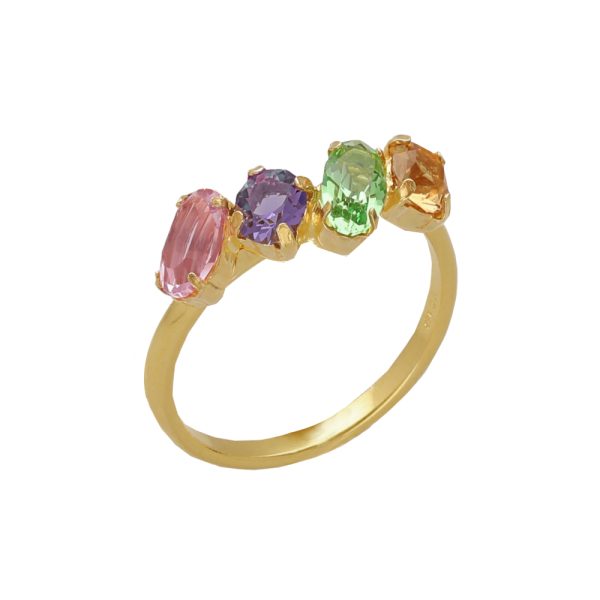 Δαχτυλίδι από ασήμι 925 με Swarovski πέτρες